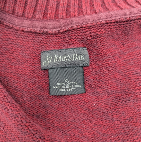 St John's Bay Men's Cardigan Sweater XL Cotton Knit Zipper Everyday Casual Set - Picture 2 of 11